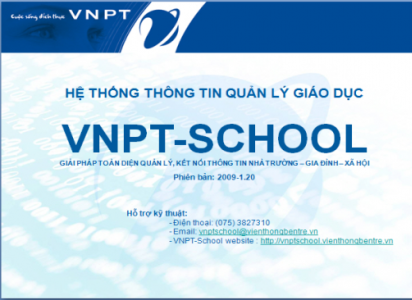 Bộ cài đặt phần nhập điểm VNPT-School