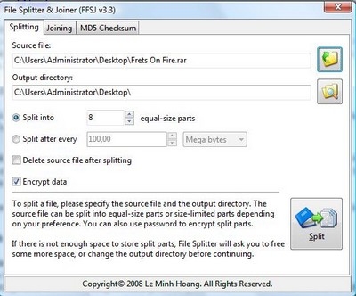 Hướng dẫn sử dụng chi tiết FFSJ để ghép, nối File